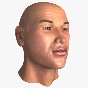 Middle-Age Man Face 3D Model
