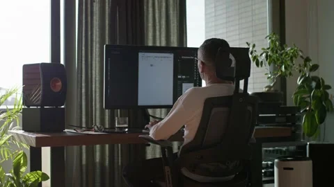 Middle age man working from home. Stock Footage 220451303