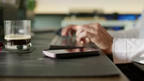 Middle age man working from home. Stock Footage 220464946