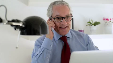 Middle aged and good looking business man, in a modern office center. Stock Footage 62649814