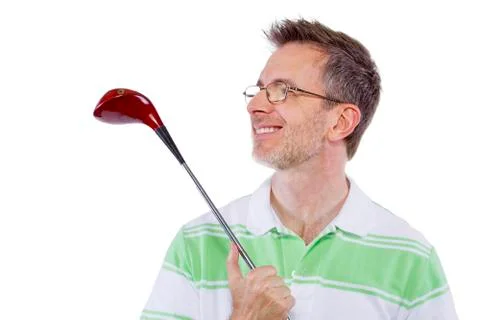 Middle-Aged Golfer Stock Photos