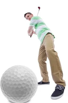 Middle-Aged Golfer Stock Photos