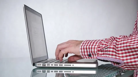 Middle-Aged Man Browsing Internet Stock Footage 58821598