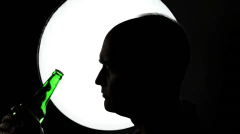 Middle-aged man is drinking alcohol Stock-Footage 41868812