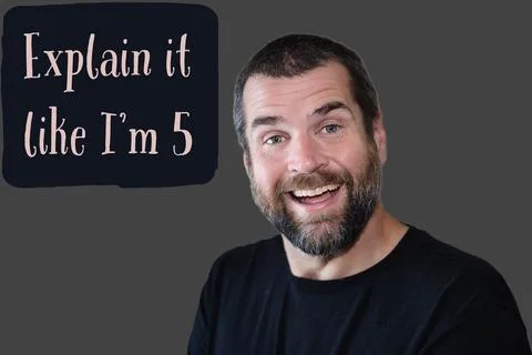 Middle Aged Man - Explain it like I'm 5 - ELI5 Stock Photos