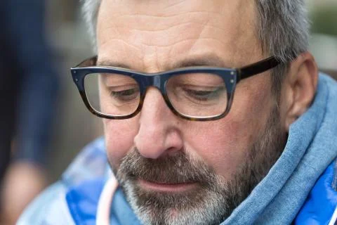 Middle aged man with glasses Stock-Fotos