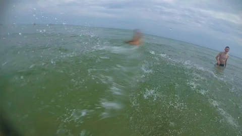 Middle Aged Man Having Fun At the Sea Resort Summer Vacation Stock-Footage 115238268