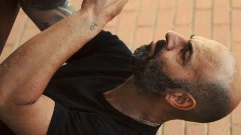 Middle-aged man looking sad and angry after a personal loss Stock Footage 278372295