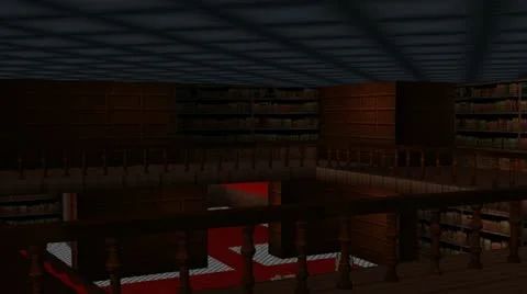 Middle Aged Man in Old Vintage Library Stock Footage