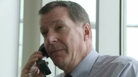 Middle aged man on phone (2 of 2) Stock Footage 10743818