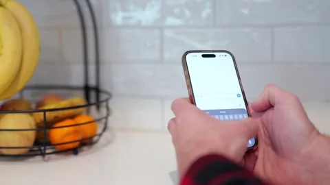 Middle Aged Man Recieves 2FA Intecept Scam Texts Stock Footage 326967478