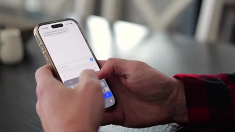 Middle Aged Man Recieves 2FA Intecept Scam Texts Stock Footage 326967823