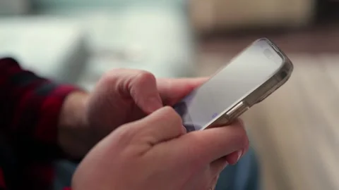 Middle Aged Man Recieves 2FA Intecept Scam Texts Stock Footage 326967897