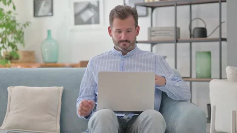 Middle Aged Man Sleeping with Laptop in Lap Stock Footage 287897809