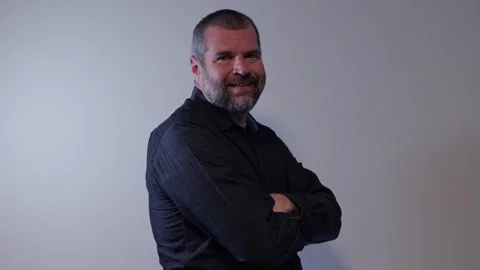 Middle Aged Man Smart Casual Business Portrait Stock Footage 340426873