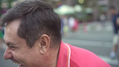 A middle-aged man smiling at the camera Stock Footage 91165872