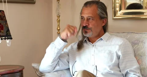 Middle aged man  thinking having idea Man eureka 1 Stock Footage 141670420