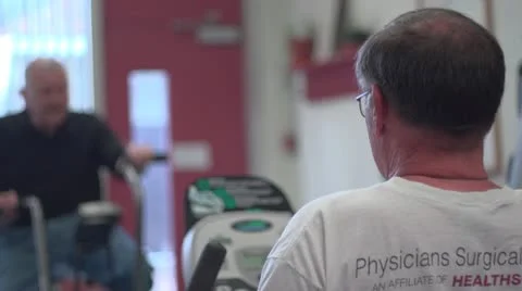 Middle aged men working out Stock Footage 10716845