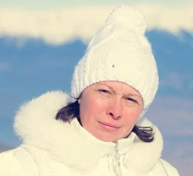 Middle-aged skier Фото