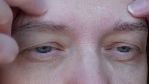 Middle aged woman doing face building facial gymnastics self massage. massagi Stock Footage 170659697