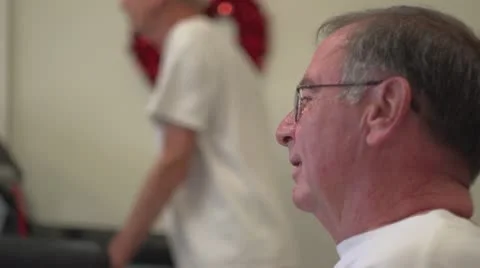 Middle aged work out and smile Stock Footage 10716857