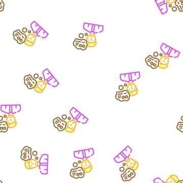 Middle ages crisis man vector seamless pattern Stock Illustration