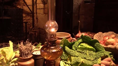 Middle Ages table Stock Footage 136266454