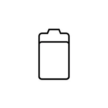 Middle battery vector border icon. This icon use for admin panels, website, i Illustrazione stock