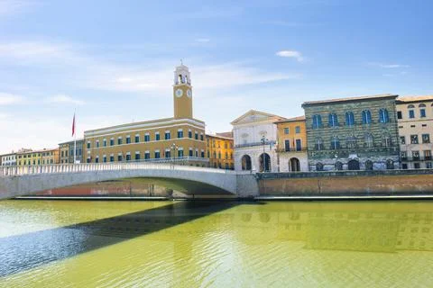 Middle bridge in Pisa Stock Photos