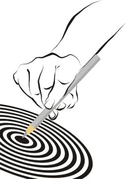 The middle of the circle Stock-Illustration