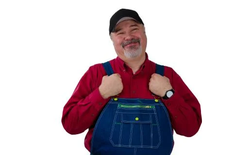 Middle-class farmer, worker, laborer or gardener Stock Photos