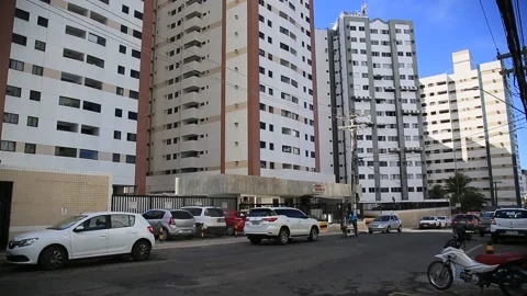 Middle class residential buildings Stock Footage 165120299