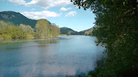 Middle course of the Adda river. Stock Footage 154534479