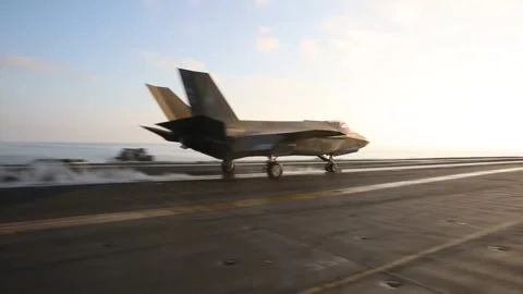 MIDDLE EAST - 02.28.2026 - US Forces commence Operation Epic Fury launching jets Stock Footage 331093027