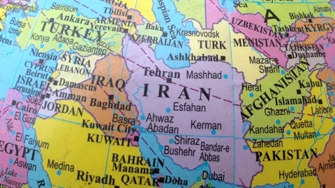 Middle East and world map Stock Footage 313421801