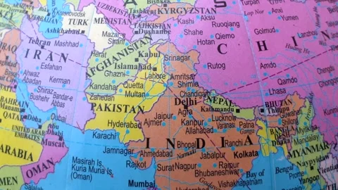 Middle East and world map Stock Footage 313421841