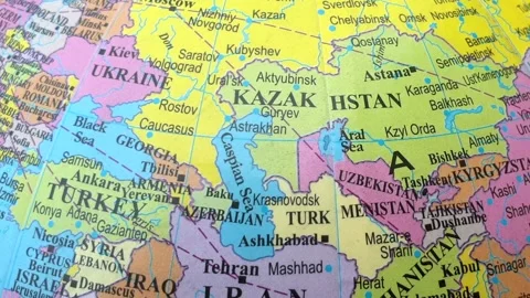 Middle East and world map Stock Footage 313421861