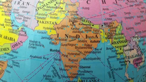 Middle East and world map Stock Footage 313421921