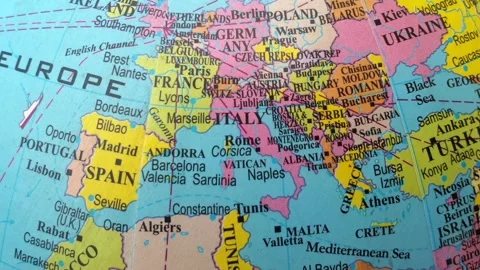 Middle East and world map Stock Footage 313421978