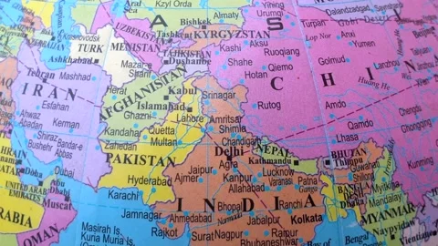 Middle East and world map Stock Footage 313421983