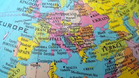 Middle East and world map Stock Footage 313421991