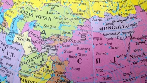 Middle East and world map Stock Footage 313422015