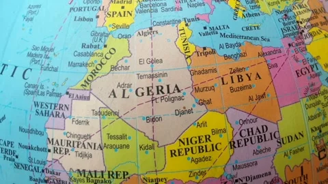 Middle East and world map Stock Footage 313422389