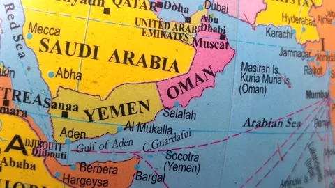 Middle East and world map Stock Footage 313422392