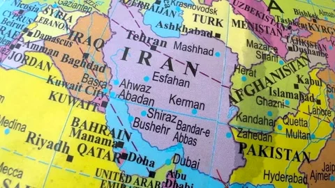 Middle east map Stock Footage 322934757