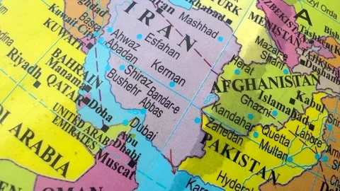 Middle east map Stock Footage 322934777