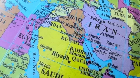 Middle east map Stock Footage 322934899