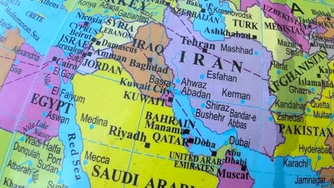 Middle east map Video stock 322934911