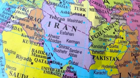 Middle east map Stock Footage 322934926