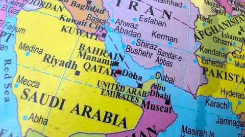 Middle east map Video stock 322934983